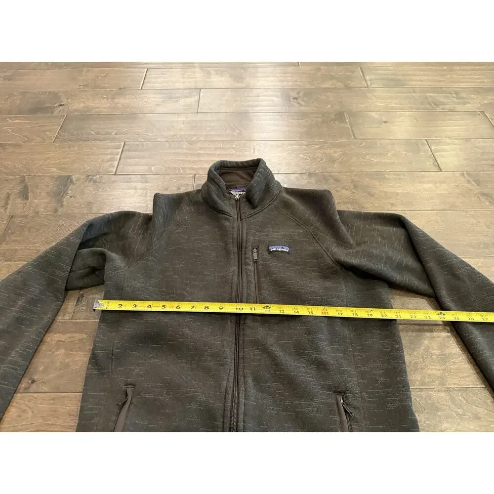 Patagonia Mens Dark Gray Better Sweater Full Zip Fleece Jacket Size L Large